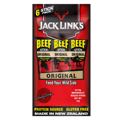 Jack Link's Original Beef Jerky Sticks 6 x 12g