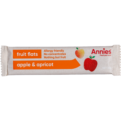 Annies Apple & Apricot Fruit Flats 30g