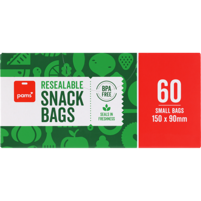Pams Resealable Small Storage Bags 150 x 90mm ea