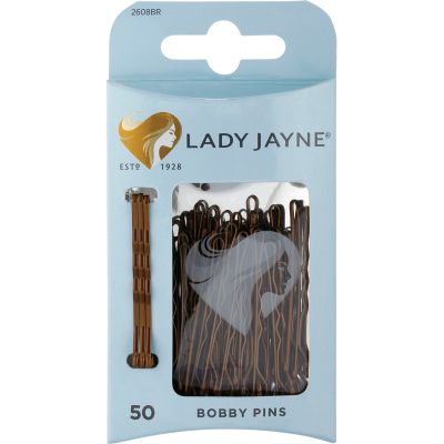 Lady Jayne Brown Bobby Pins 50pk