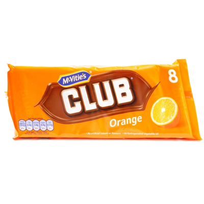 McVitie's Club Orange Sandwich Biscuit Bars 8ea