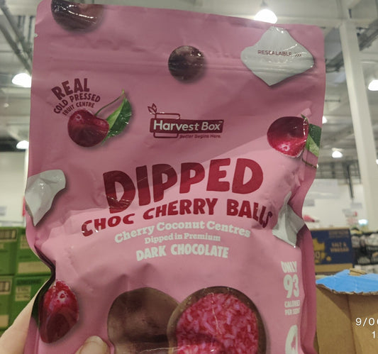 Harvest Box DIPPED CHOC CHERRY BALLS 600G