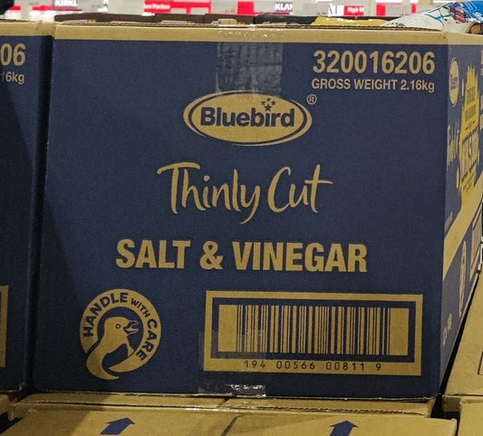 BLUEBIRD THINLY SALT & VINEGAR 12 X 140G