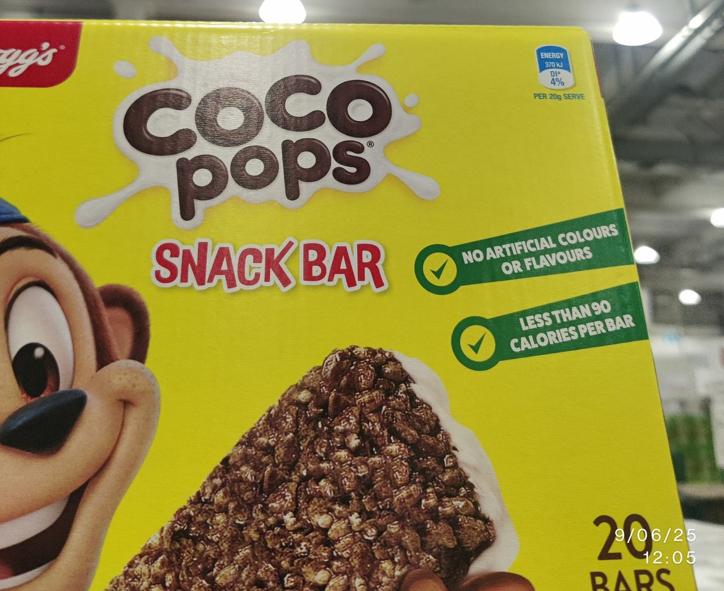 KELLOGGS COCO POPS BAR 20 X 20G