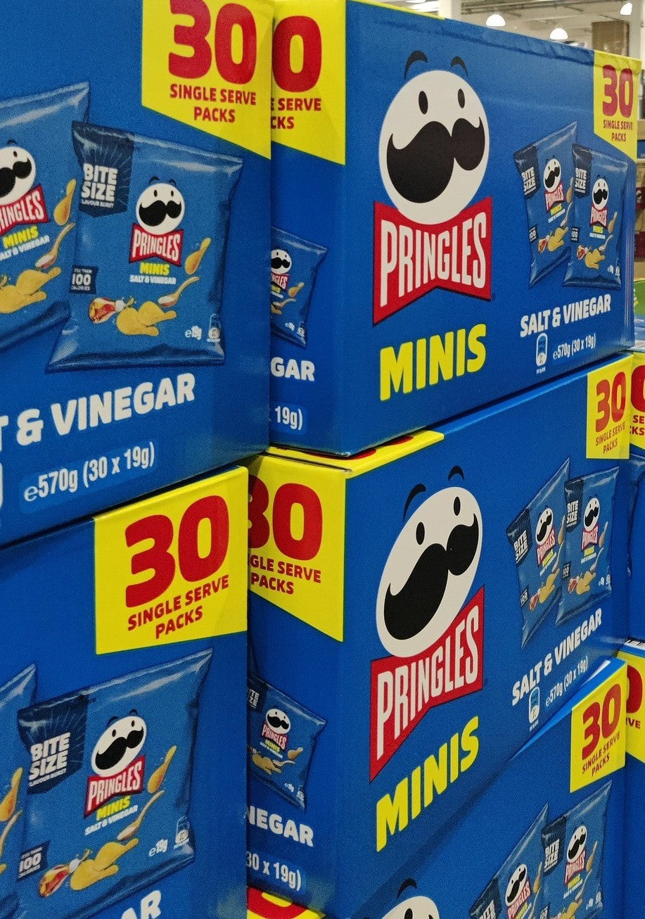 PRINGLES MINIS SALT & VINEGAR 570g (30 x 19g)