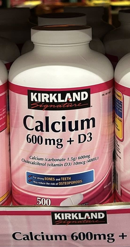 KIRKLAND SIGNATURE CALCIUM 600MG + D3 500 TABLETS