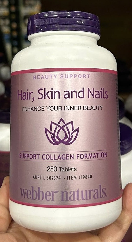 WEBBER NATURALS HAIR, SKIN & NAILS 250 TABLETS