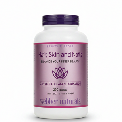 WEBBER NATURALS HAIR, SKIN & NAILS 250 TABLETS