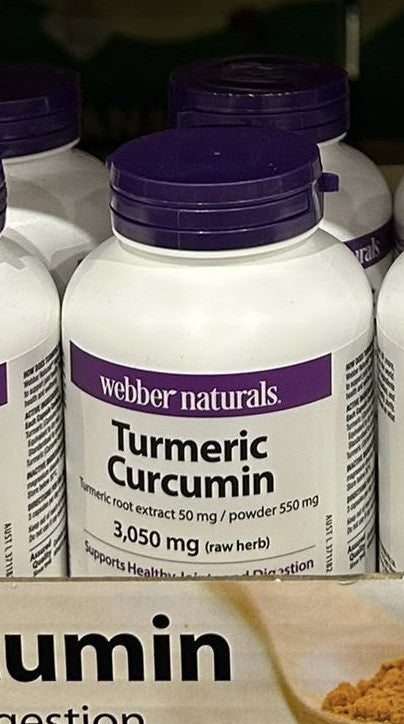 WEBBER NATURALS Turmeric Curcumin 120 CAPSULES