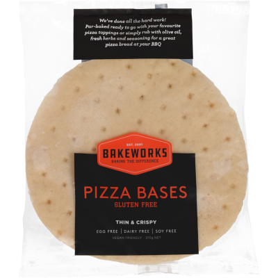 Bakeworks Gluten Free Pizza Bases 2pk