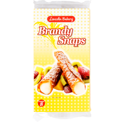 Lincoln Bakery Sleeved Brandy Snaps 8pk