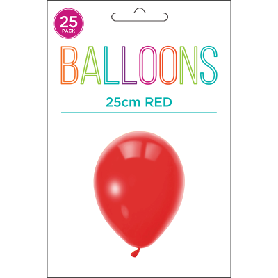 Hoorah Red Ballons 25pk