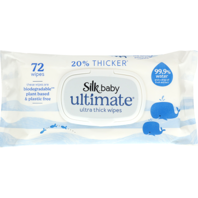 Silk Baby Ultimate Ultra Thick Wipes 72pk