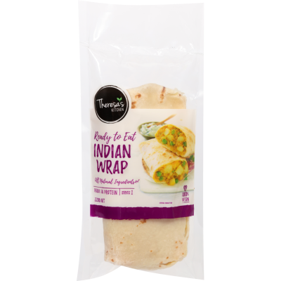 Theresa's Kitchen Ready To Eat Indian Wrap 220g