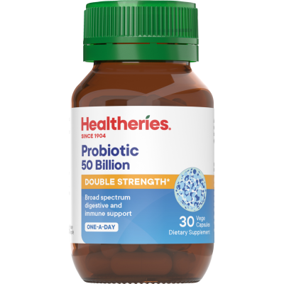 Healtheries Probiotic 50 Billion Double Strength One A Day Vege Capsules 30pk