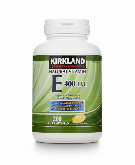 KIRKLAND SIGNATURE NATURAL VITAMIN E 400IU 200 SOFT CAPSULES