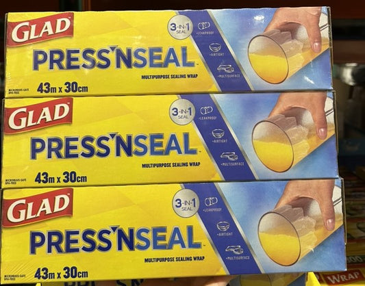 GLAD PRESS'N SEAL 3PK 30CM X 43.4M
