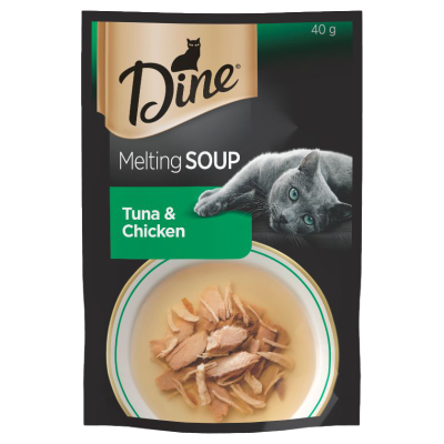 Dine Melting Soup Tuna & Chicken Wet Cat Food 40g