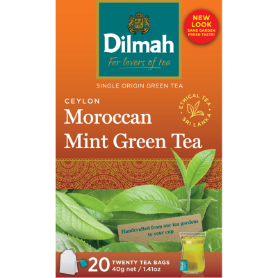 Dilmah Ceylon Moroccan Mint Green Tea Bags 20pk