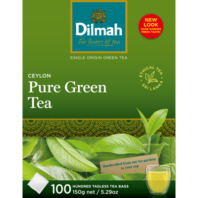 Dilmah Ceylon Pure Green Tea Tagless Tea Bags 100pk