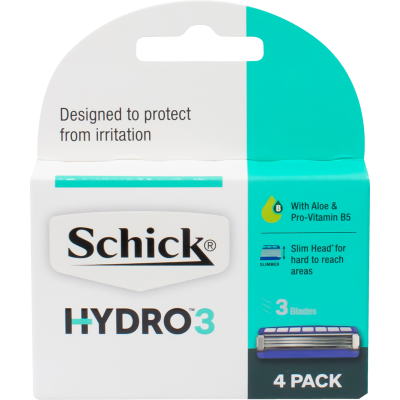 Schick Hydro 3 Cartridges 4pk