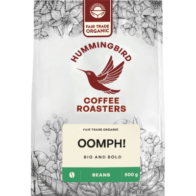 Hummingbird Oomph! Organic Fair Trade Coffee Beans 500g