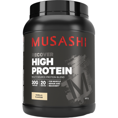 Musashi Recover High Protein Vanilla Flavour Powder 900g
