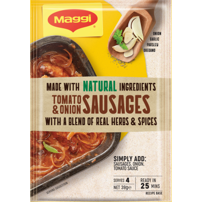 Maggi Tomato & Onion Sausages Recipe Base 39g