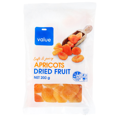 Value Dried Apricots 200g