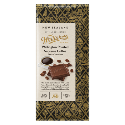 Whittaker's Wellington Roasted Supreme Coffee Chocolate 100g