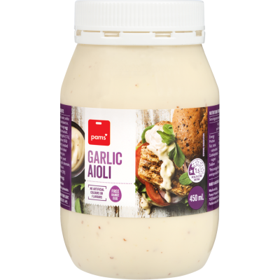 Pams Garlic Aioli 450ml