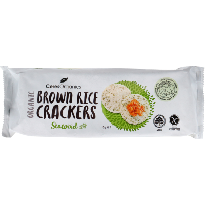 Ceres Organics Organic Seaweed Brown Rice Crackers 115g