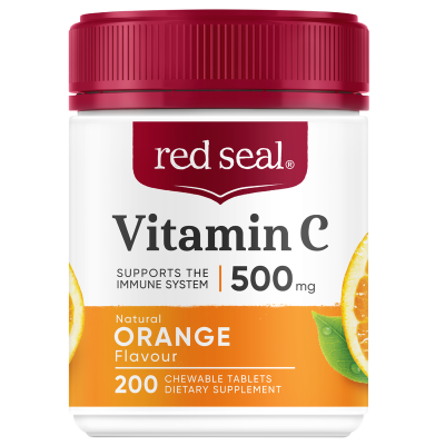 Red Seal Vitamin C 500mg Orange Chewable Tablets 200pk