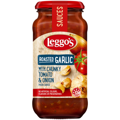 Leggo's Roasted Garlic Chunky Tomato & Onion Pasta Sauce 500g