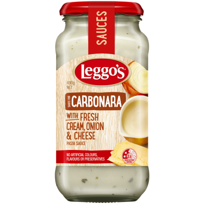 Leggo's Fresh Cream Onion & Cheese Carbonara Sauce 490g