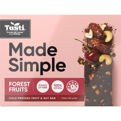 Tasti Made Simple Forest Fruits Wholefood Bars 150g