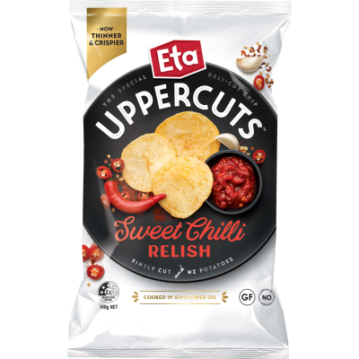 Eta Uppercuts Sweet Chilli Relish Potato Chips 140g
