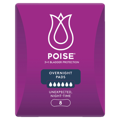 Poise Overnight Pads 8pk