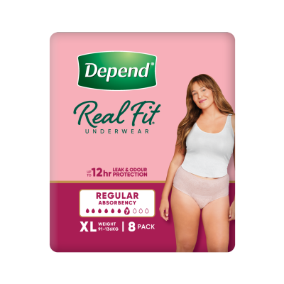 Depend Real Fit Incontinence Underwear Women XLarge 8pk