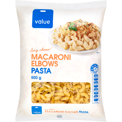 Value Macaroni Elbows Pasta 500g