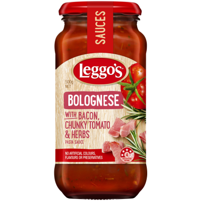 Leggo's Bacon Chunky Tomato & Herbs Bolognese Sauce 500g