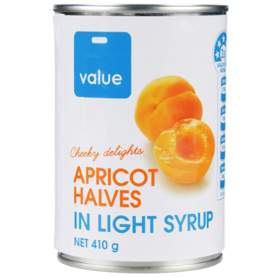 Value In Light Syrup Apricots 410g