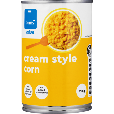 Pams Value Cream Style Corn 410g