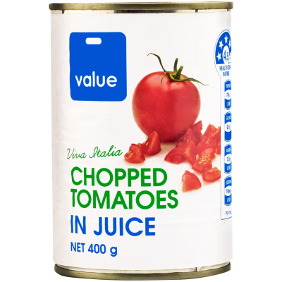 Value Chopped Tomatoes in Juice 400g