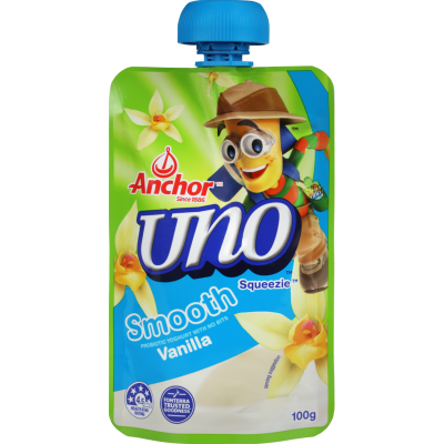Anchor Uno Squeezie Smooth Vanilla Yoghurt 100g