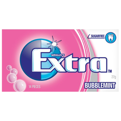 Wrigley's Extra Bubblemint Sugarfree Gum 27g