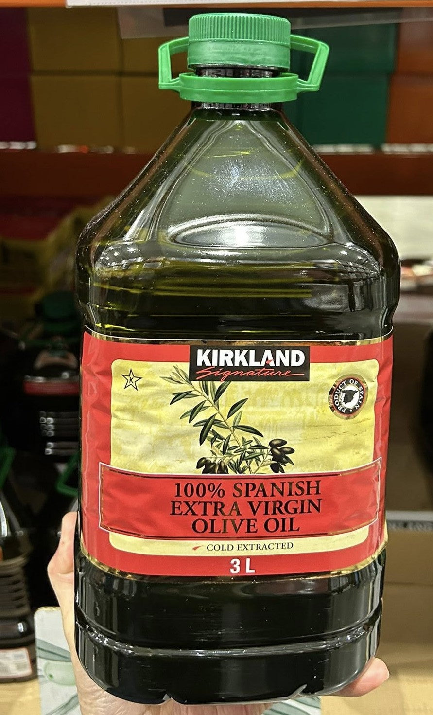 KIRKLAND SIGNATURE 100% SPANISH EXTRA VIRGIN OLIVE OIL 3L