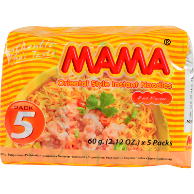 Mama Pork Oriental Style Instant Noodles 5pk