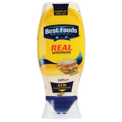 Best Foods Real Mayonnaise Squeeze Bottle 340ml