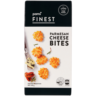 Pams Finest Parmesan Cheese Bites 100g